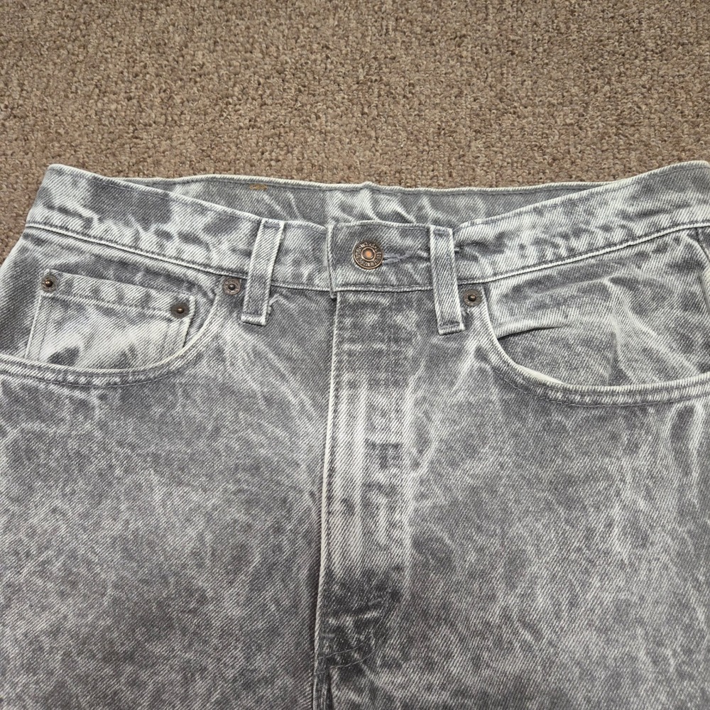 Vintage Levi's 505 Jeans Mens 32x34 Gray Acid Wash Made in USA 80s Faded - Picture 2 of 9